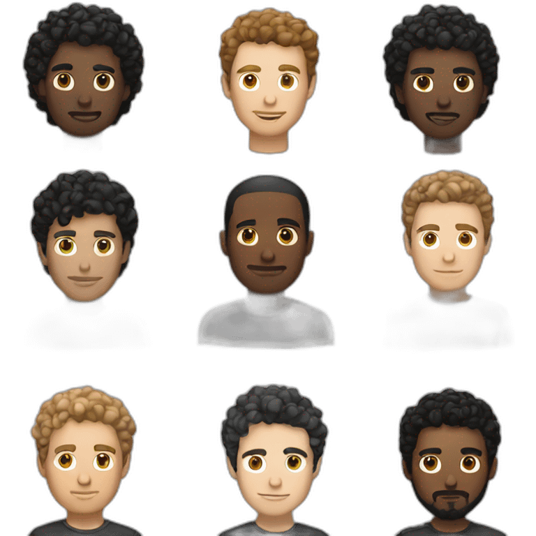 a white man with black short hair and a white man with brown slightly curly hair emoji