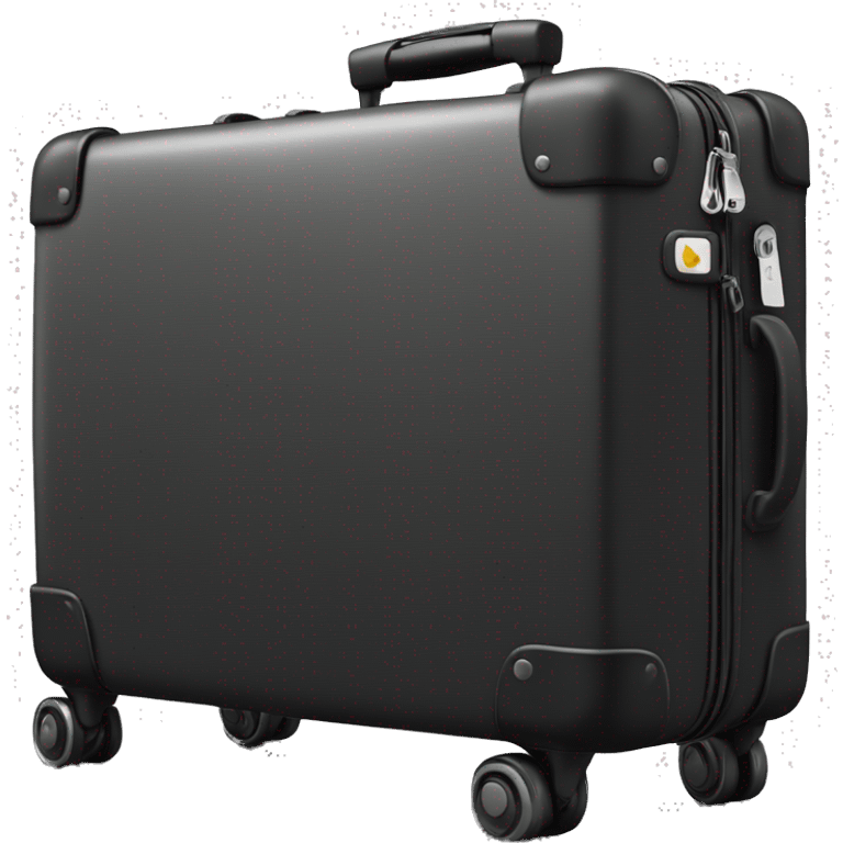 Suitcase black 4 wheels  emoji