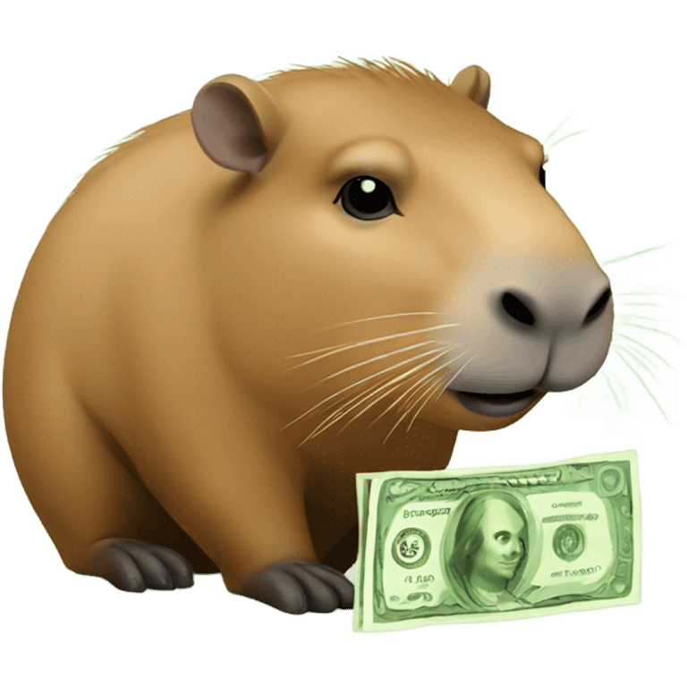 capybara with money emoji