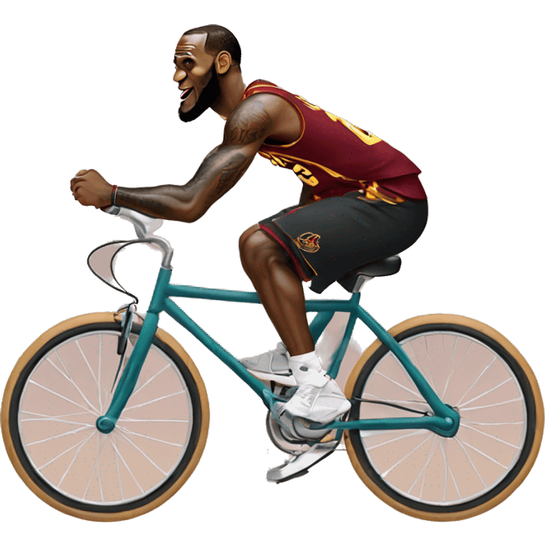 lebron james on a bicycle emoji