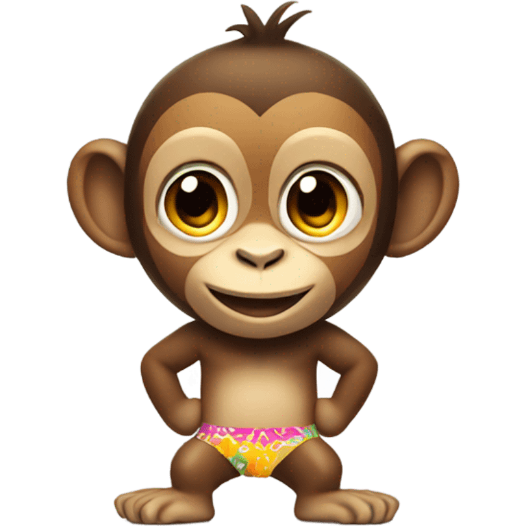 monkey wear bikini emoji