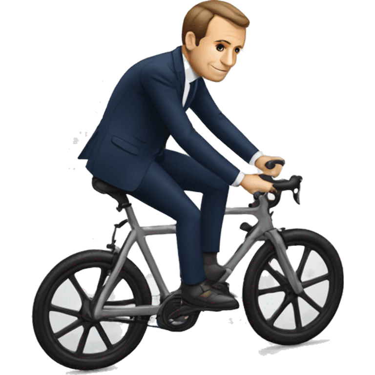 macron sur un velo emoji