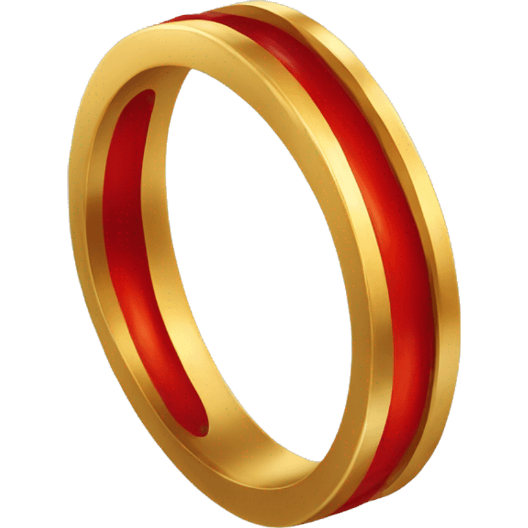 gold ring in red paint emoji