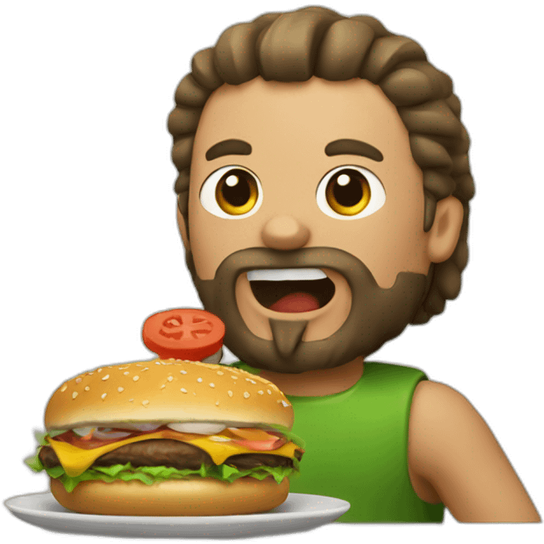 vikingo eating burguer emoji