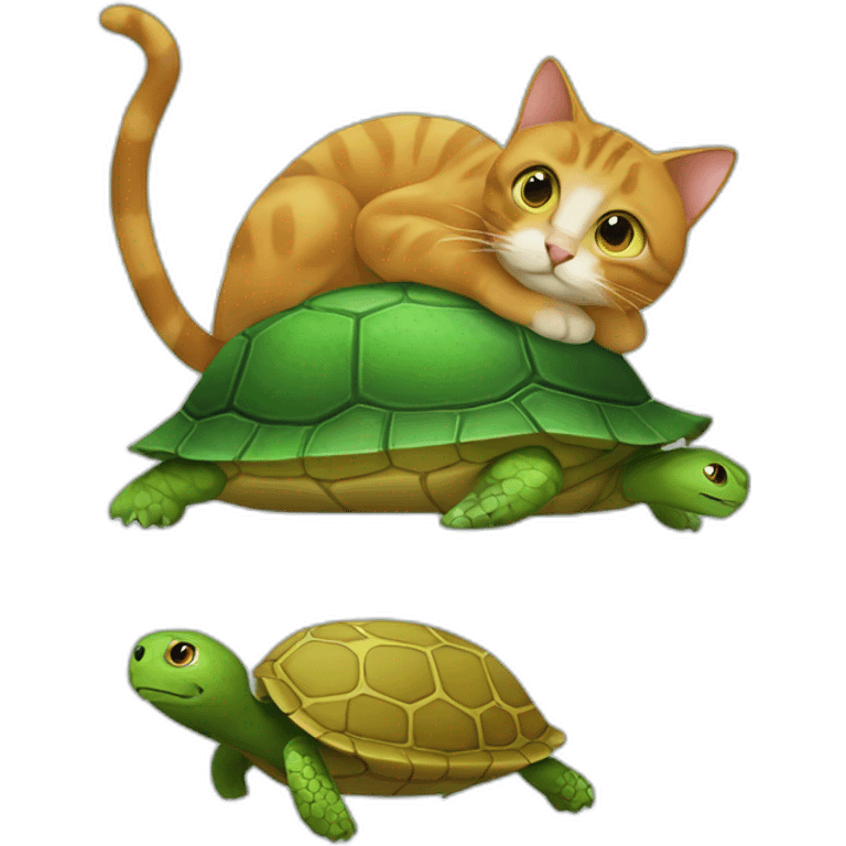 Cat and turtle emoji