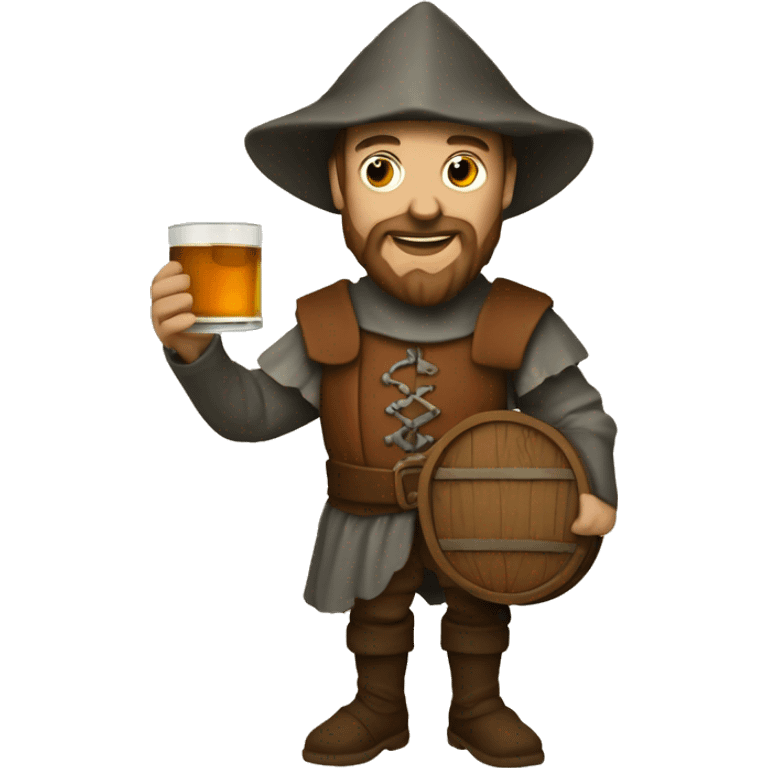 Medieval Jack with whiskey glass emoji