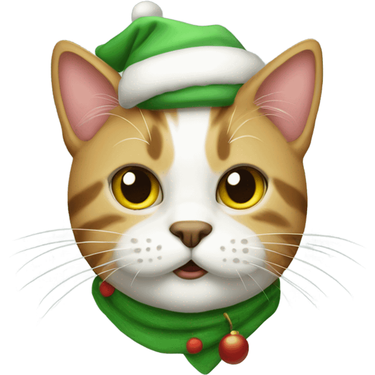 Santa cat emoji