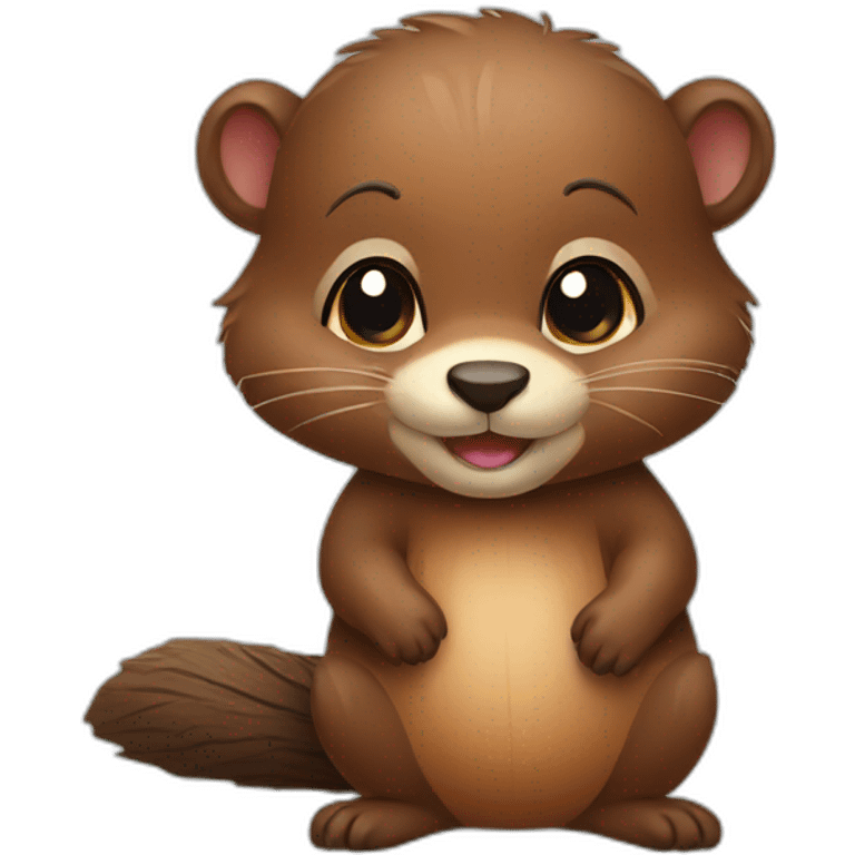 cute baby beaver emoji