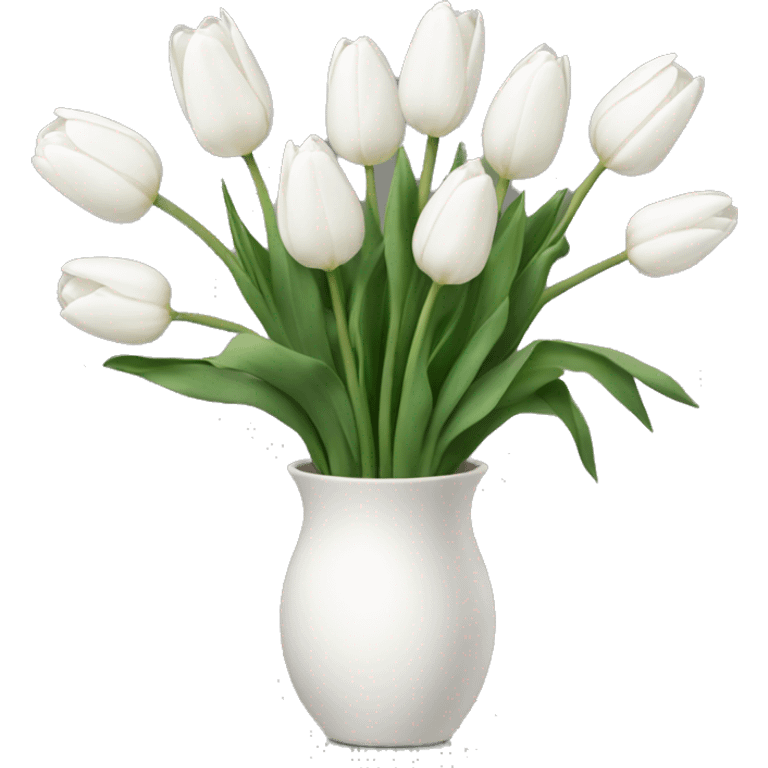 White tulips emoji