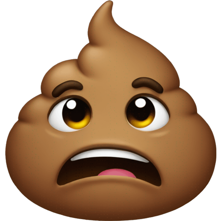 sad poop emoji