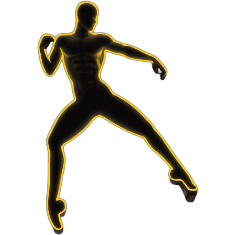  male dancer neon sign booty emoji