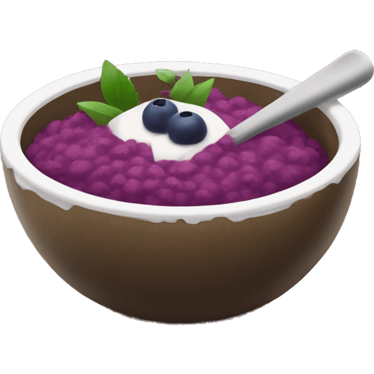 açaí bowl with a pink spoon emoji