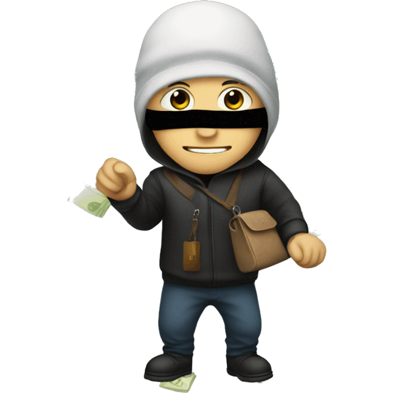 Robber with bag of money emoji