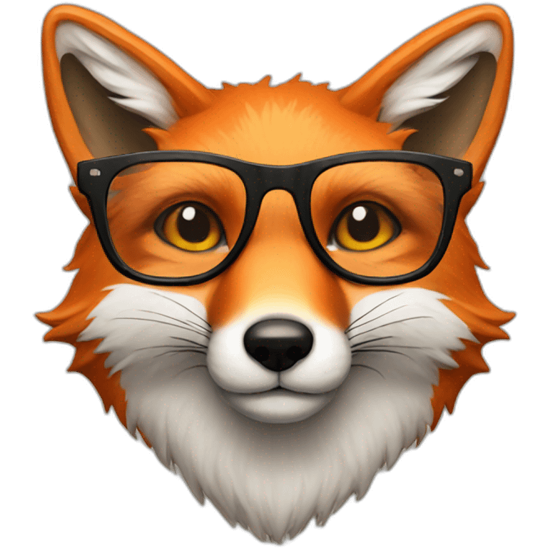 Fox with glasses emoji