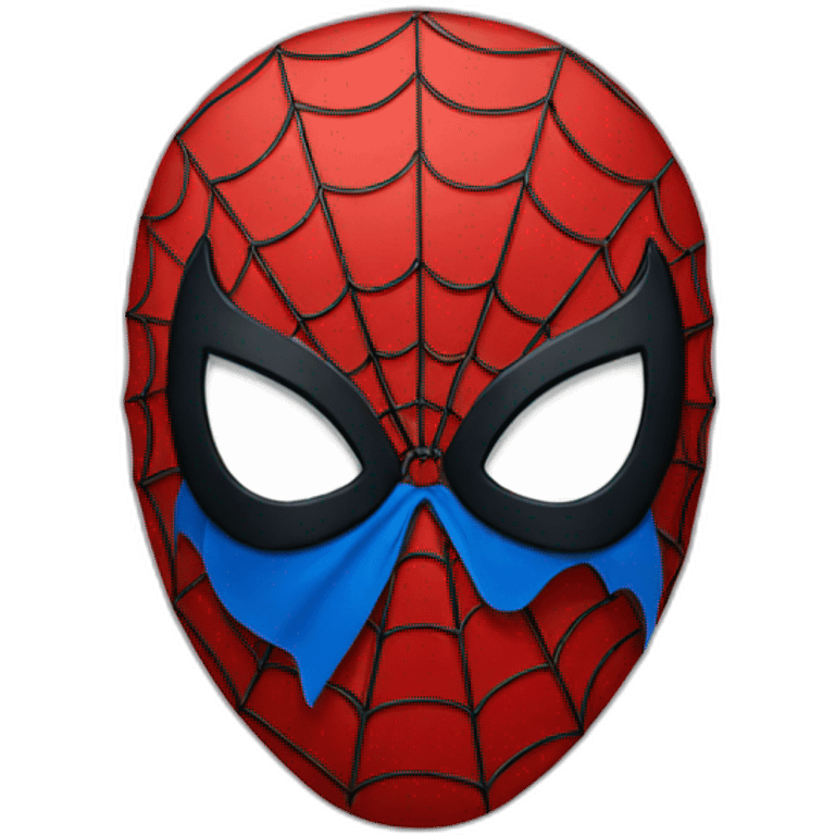 Spiderman with batman mask emoji