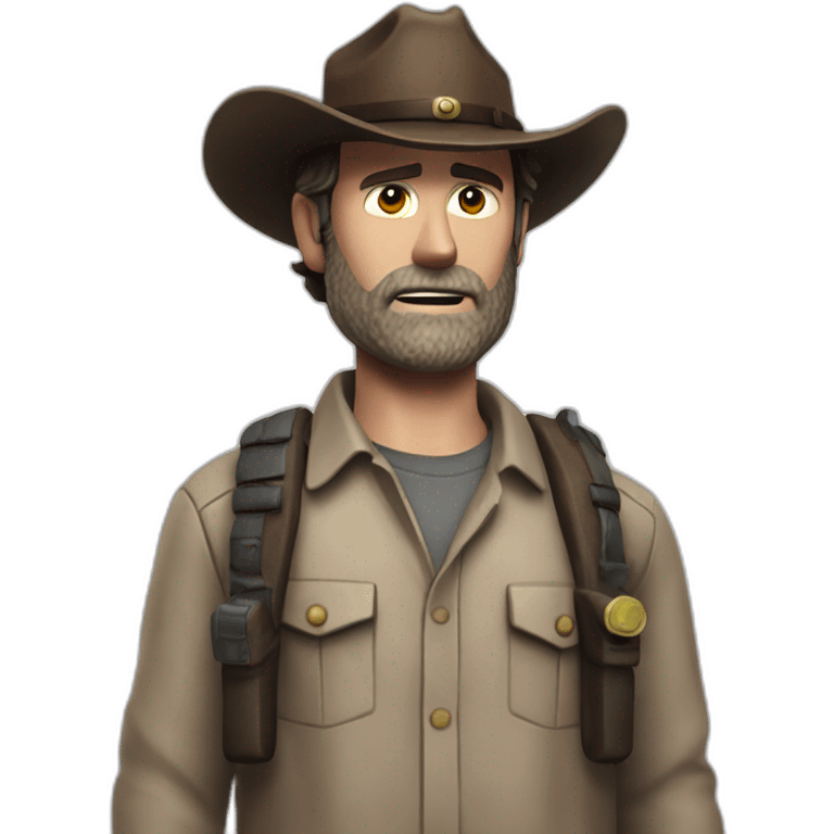 Rick Grimes from The Walking Dead shoot emoji