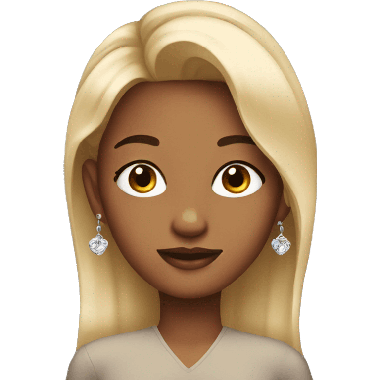 realistic girl with earrings emoji