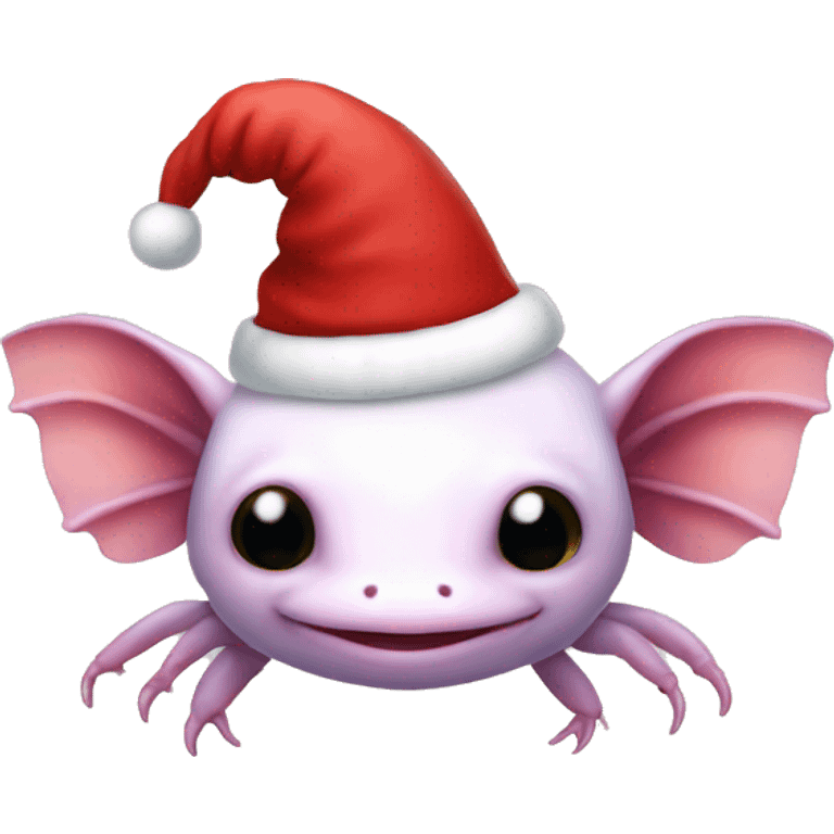 Axolotl wearing Santa hat  emoji