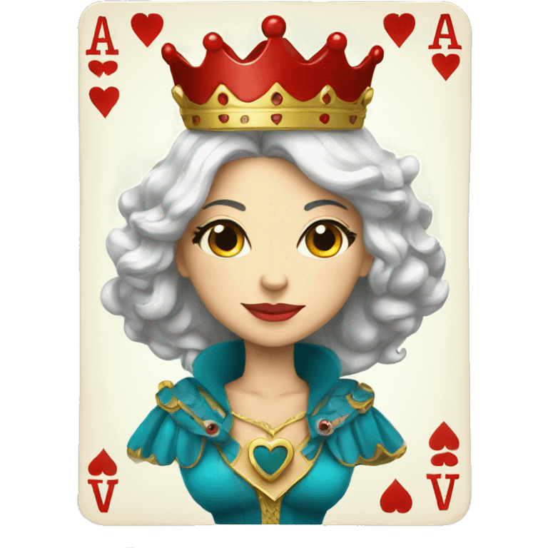 Queen Heart playing card emoji