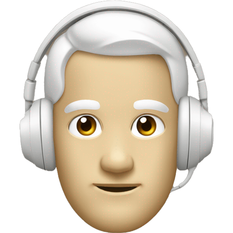 Cream colored head phones  emoji