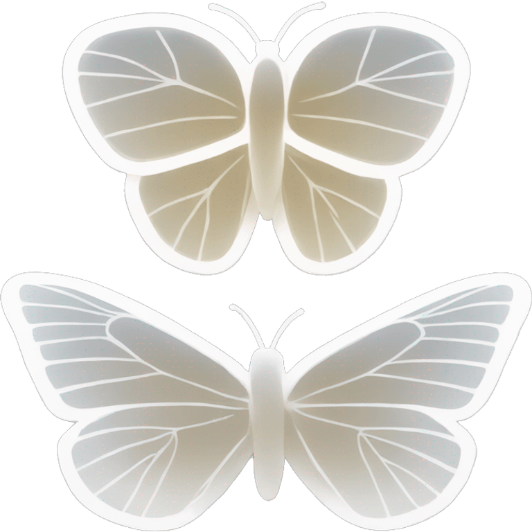 White outline butterfly emoji emoji