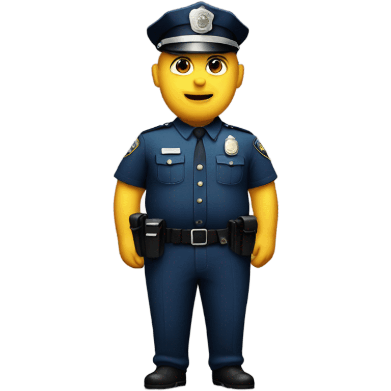 Policemen with big belly emoji