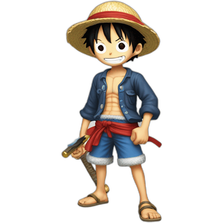 Luffy avec un sabre laser emoji