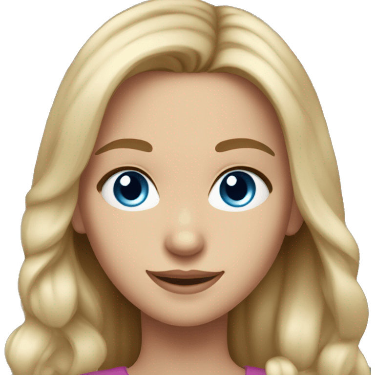  Half russian half American girl with blue eyes and dark blonde hair smiling  emoji