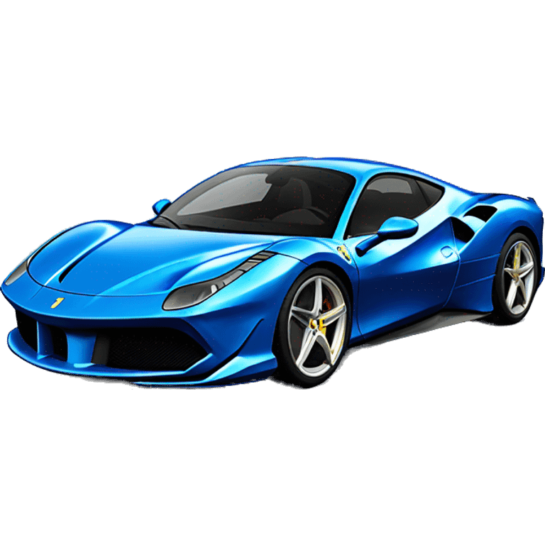 Blue Ferrari F8 emoji