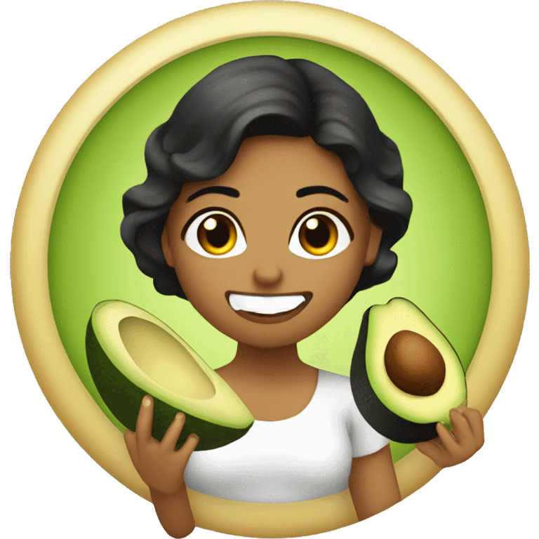 mexican naomi avalos eating avocado emoji