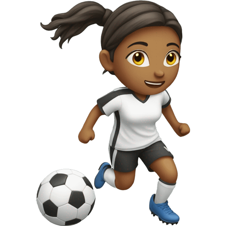 Girl playing soccer emoji