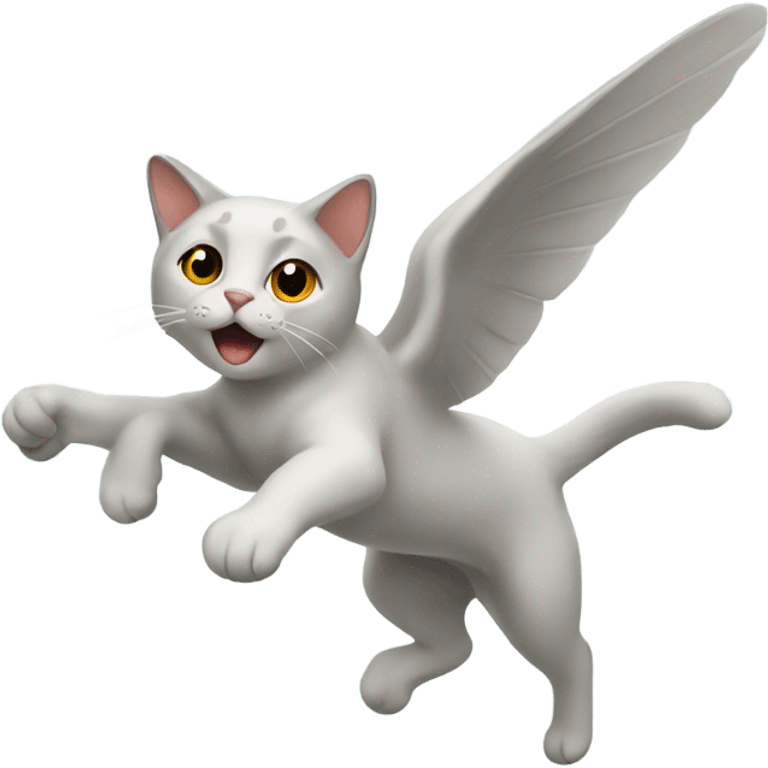 Flying cat emoji