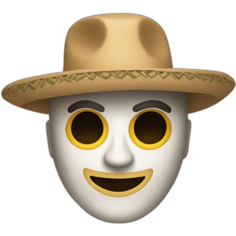 Masque mexicain sans chapeau emoji