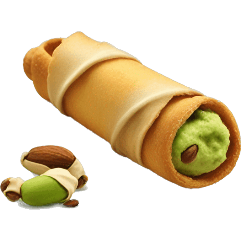 A pistachio cannoli  emoji