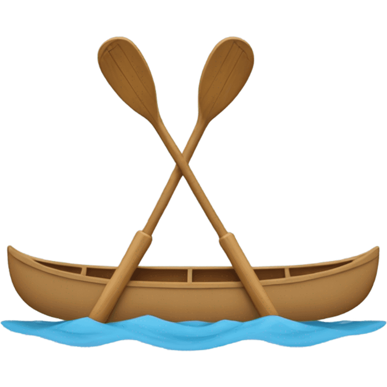 One canoe paddle with multiple helping hands reaching toward it emoji