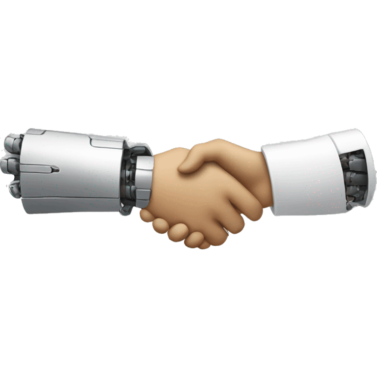 human and robot handshake emoji