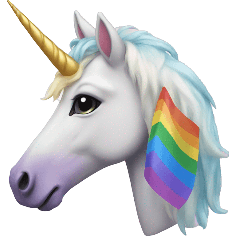 Unicorn with pride flag emoji