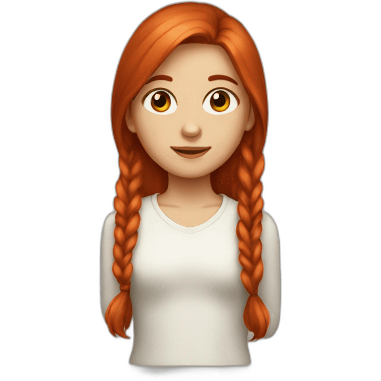 girl with dark Brown eyes and long red hair emoji