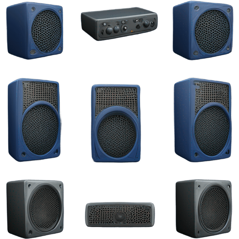 realistic dark blue loudspeaker emoji