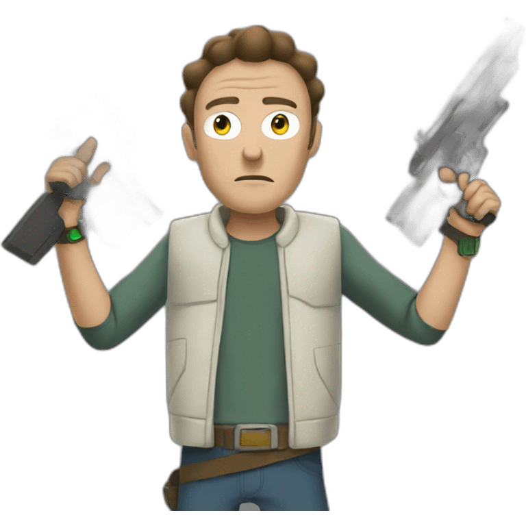 Morty with guns emoji