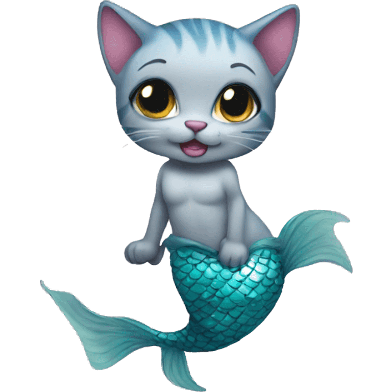 Kitten mermaid emoji