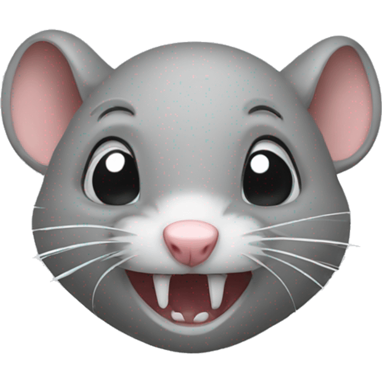 Furious grey rat emoji