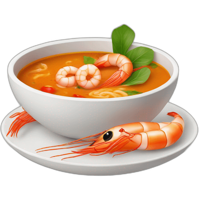 tom yam with shrimps emoji