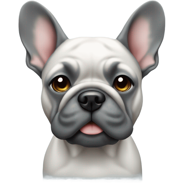 French bull dog blue grey colour emoji