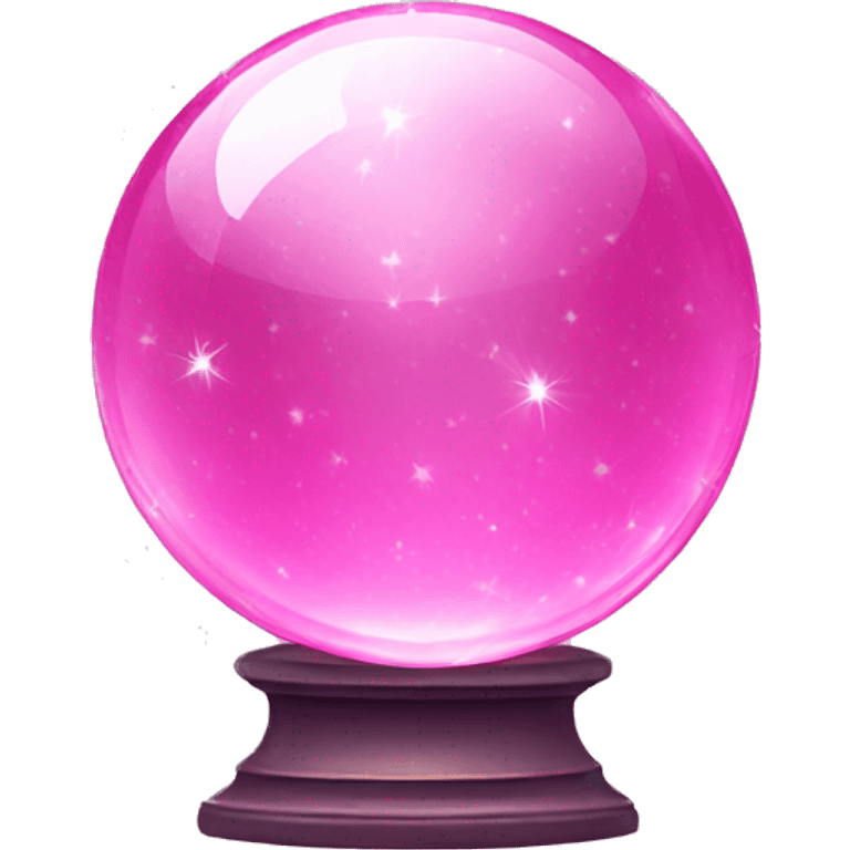 Pink crystal ball sparkles emoji