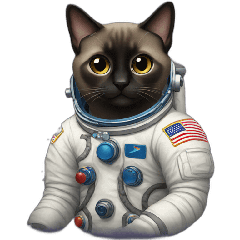 astronaut dark siamese cat emoji