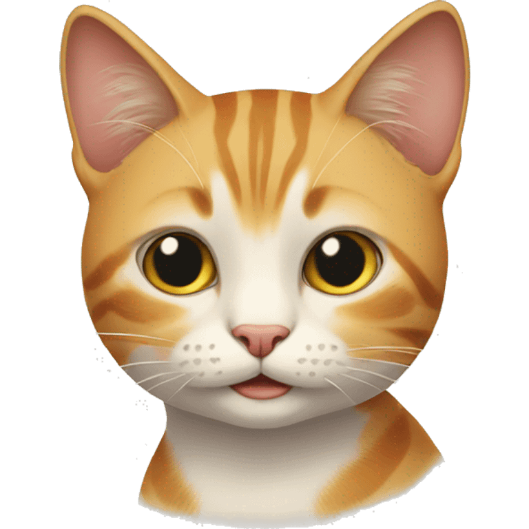 funny cat with a real emoji