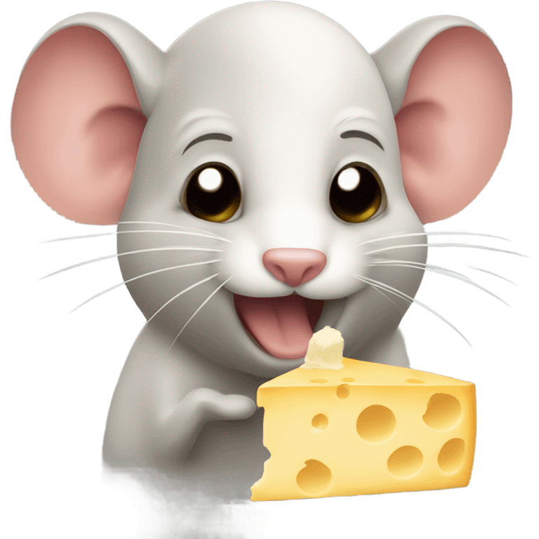 Raton comiendo queso  emoji