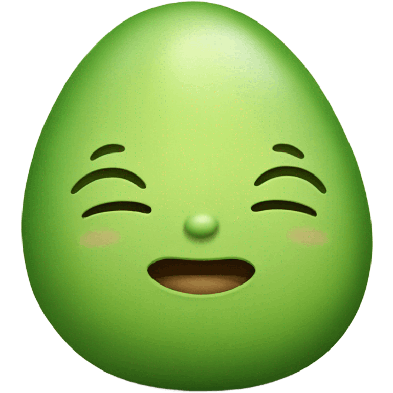 Generate a sleeping avocado emoji with a nightcap, symbolizing good sleep for proper nutrition. emoji