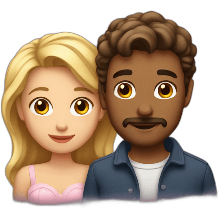 Couple romantique français emoji